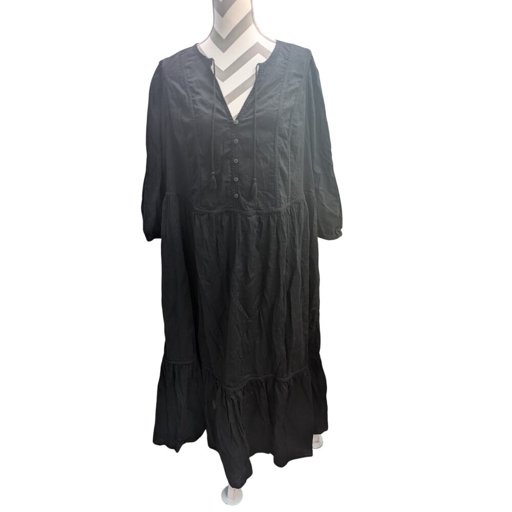 Old Navy flowy Dress women 2X Black with pockets